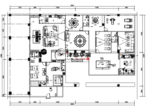 盐池会所装修设计项目|津都华丽设计